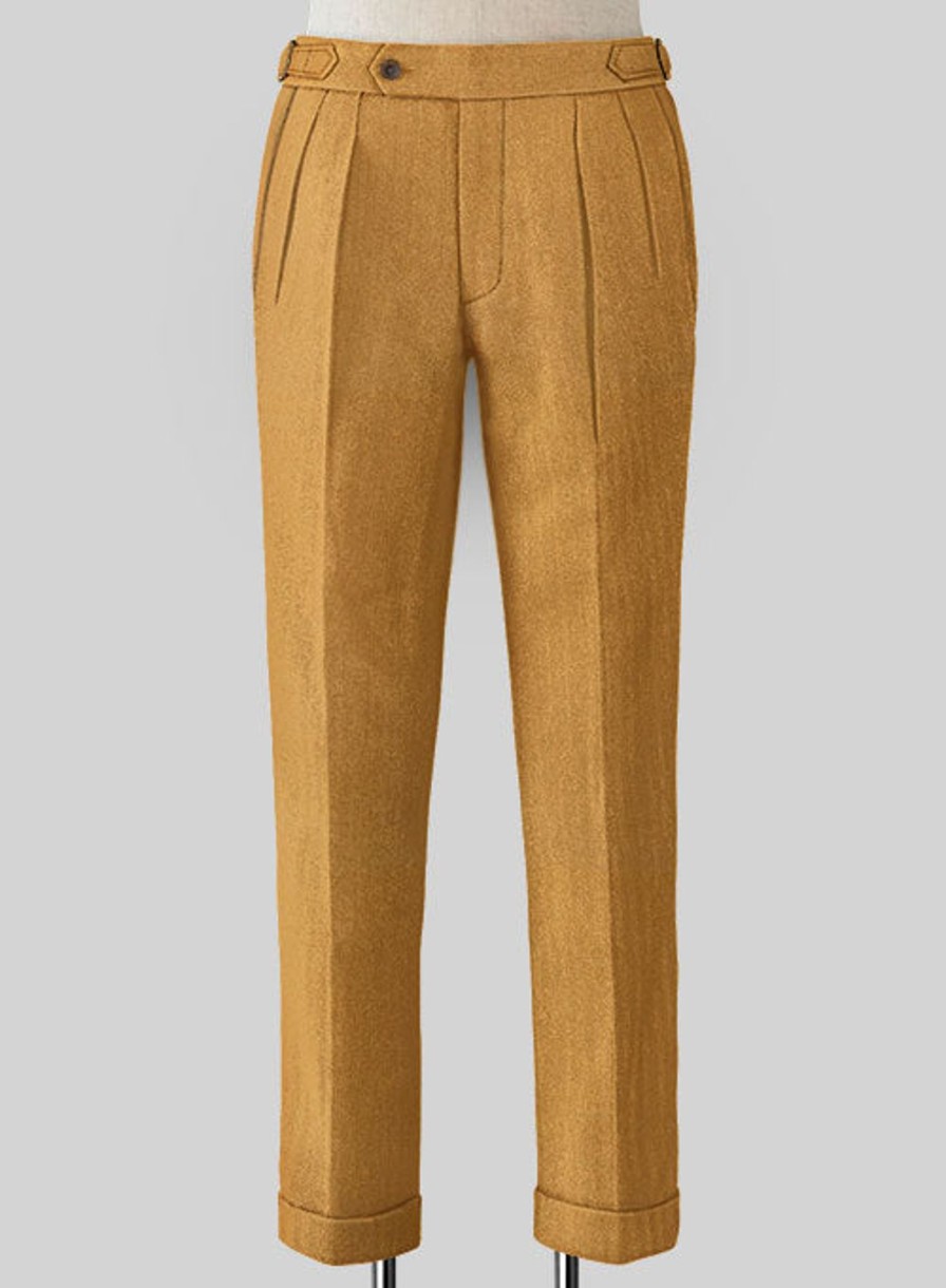 Pants StudioSuits  | Naples Yellow Highland Tweed Trousers