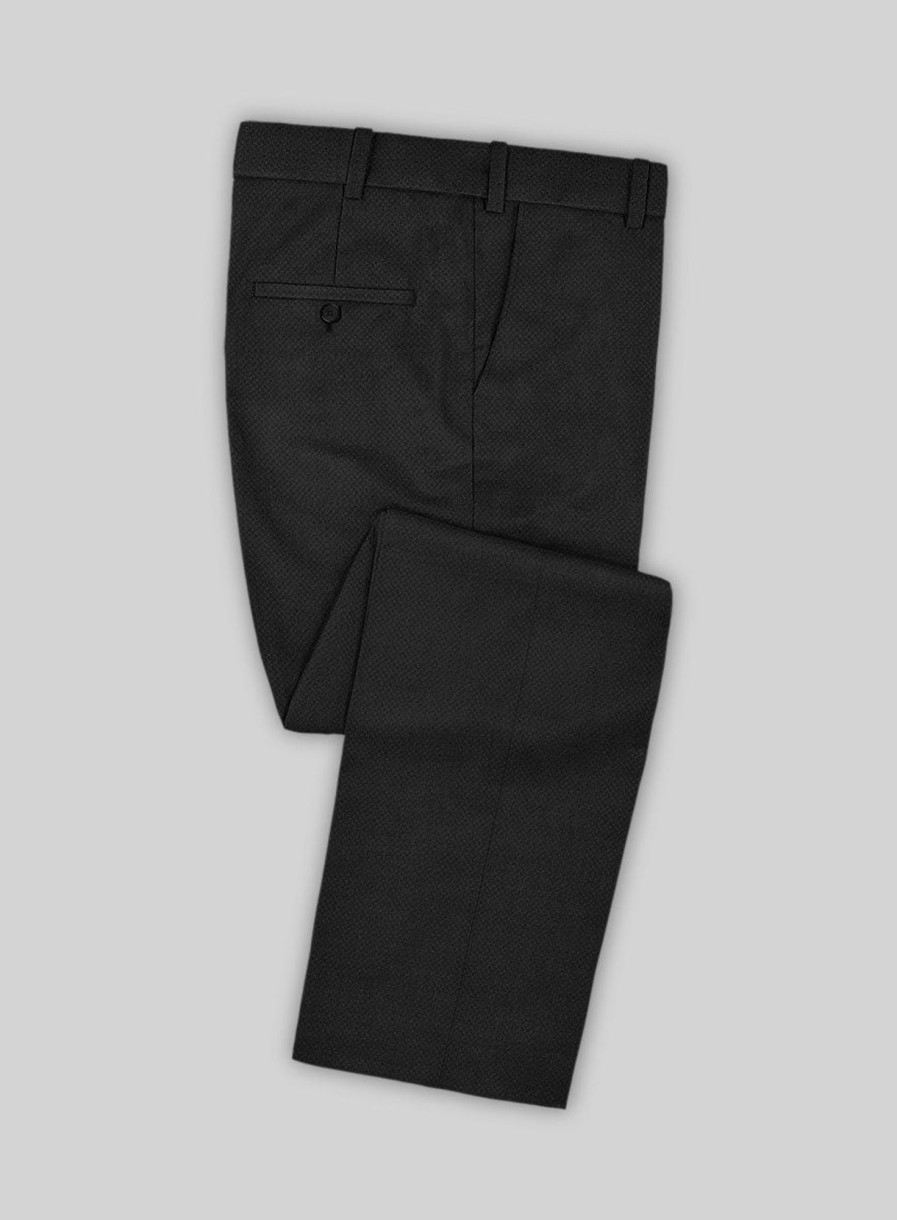 Pants StudioSuits | Caccioppoli Sun Dream Zallo Black Wool Silk Pants ...