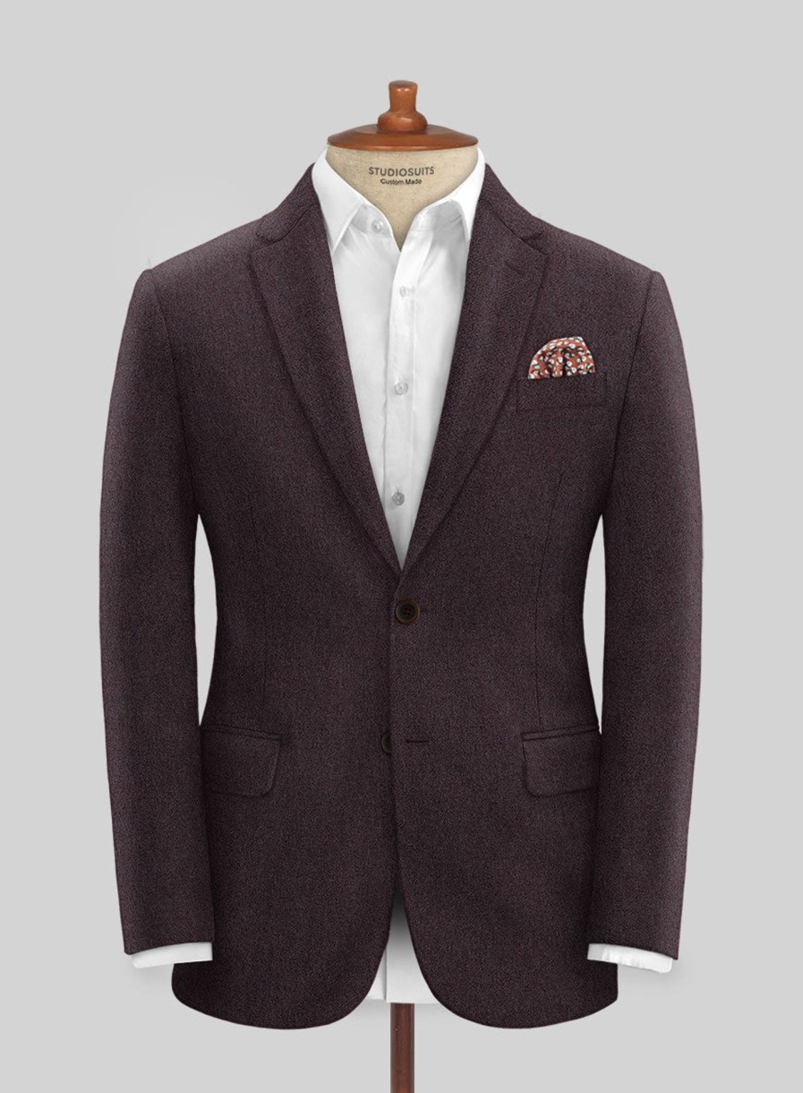 Jackets StudioSuits  | Naples Opera Wine Tweed Jacket